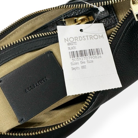 ALLSAINTS Half Moon Leather Crossbody Bag - Black - Picture 14 of 14